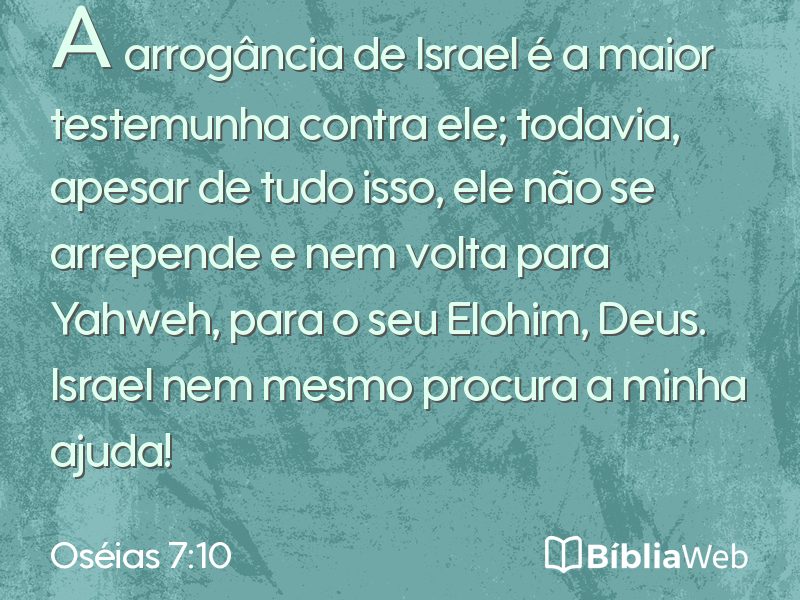 Oséias 7:10 em imagem para compartilhar