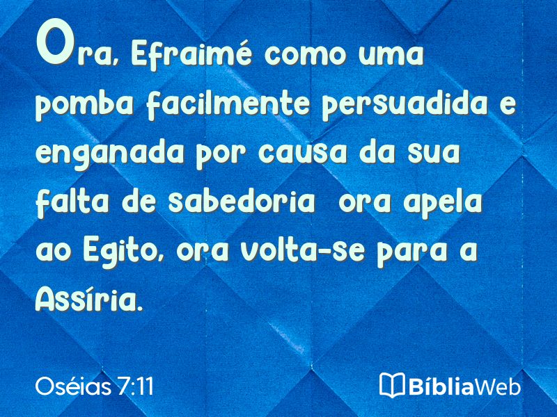 Oséias 7:11 em imagem para compartilhar