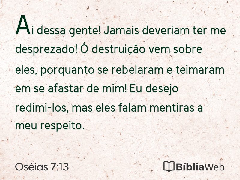Oséias 7:13 em imagem para compartilhar