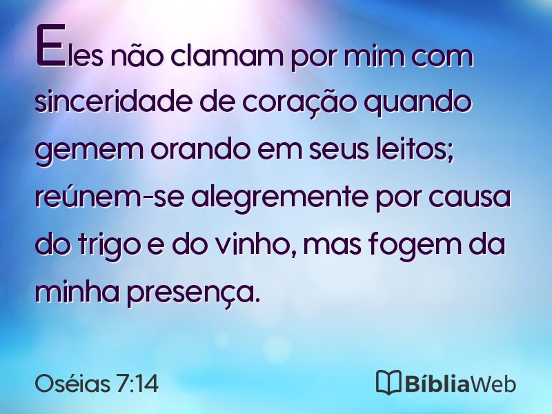 Oséias 7:14 em imagem para compartilhar