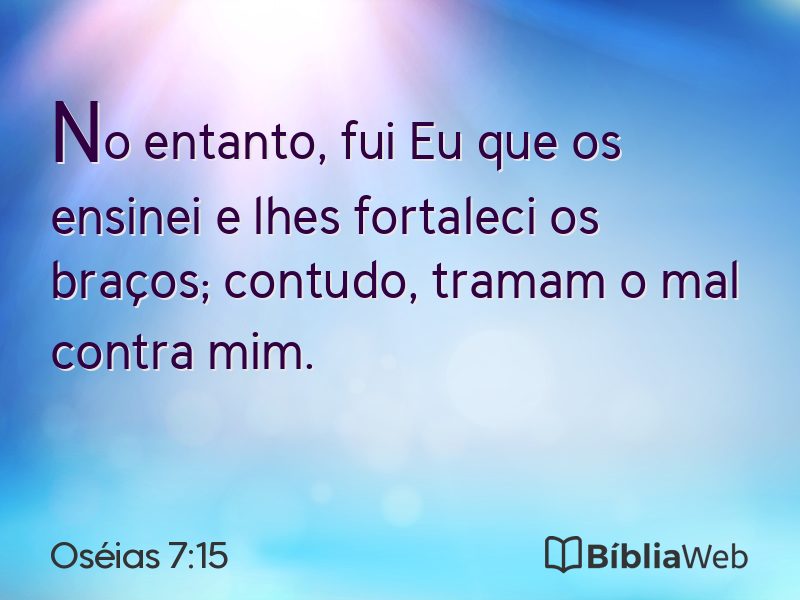 Oséias 7:15 em imagem para compartilhar