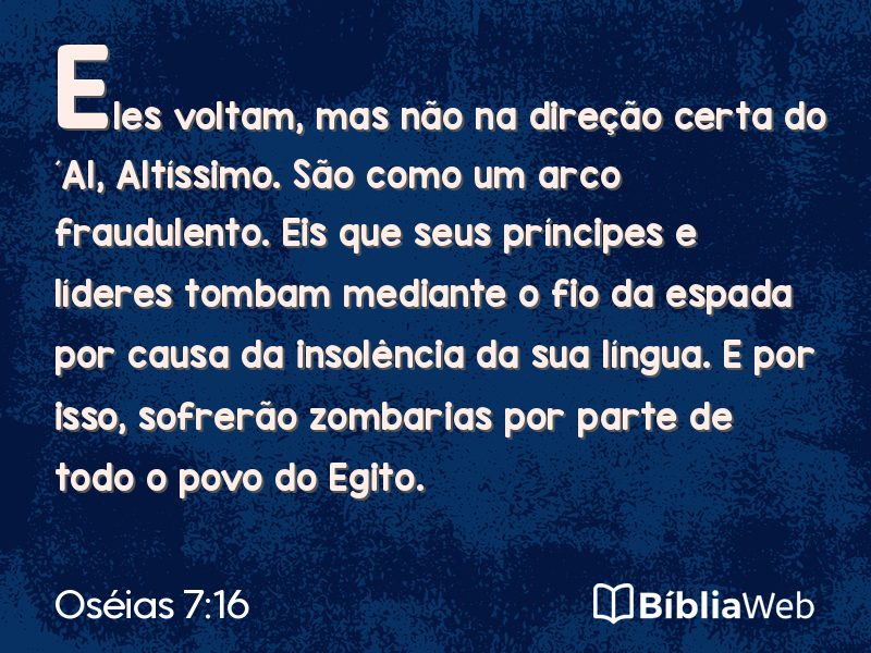 Oséias 7:16 em imagem para compartilhar