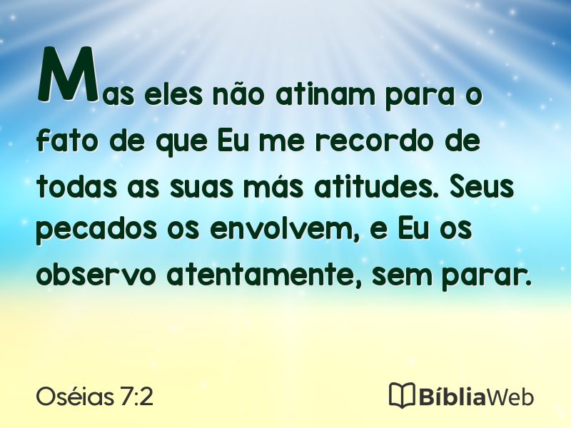 Oséias 7:2 em imagem para compartilhar