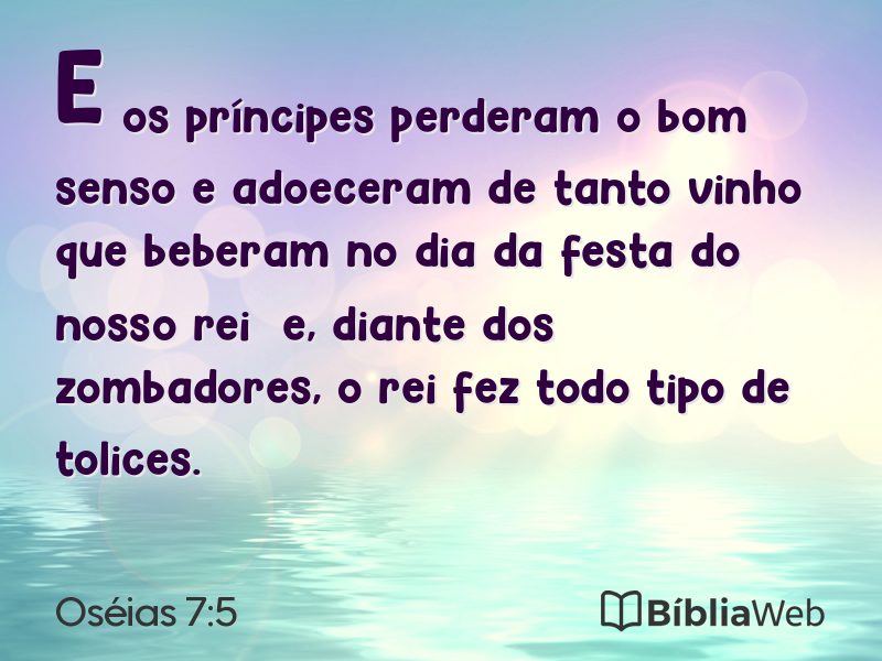 Oséias 7:5 em imagem para compartilhar