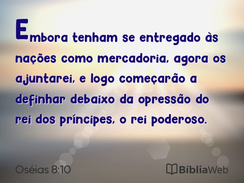 Oséias 8:10 em imagem para compartilhar