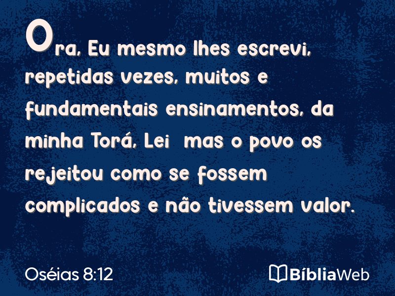 Oséias 8:12 em imagem para compartilhar