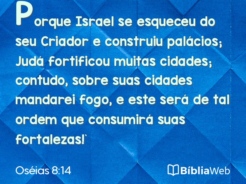 Oséias 8:14 em imagem para compartilhar