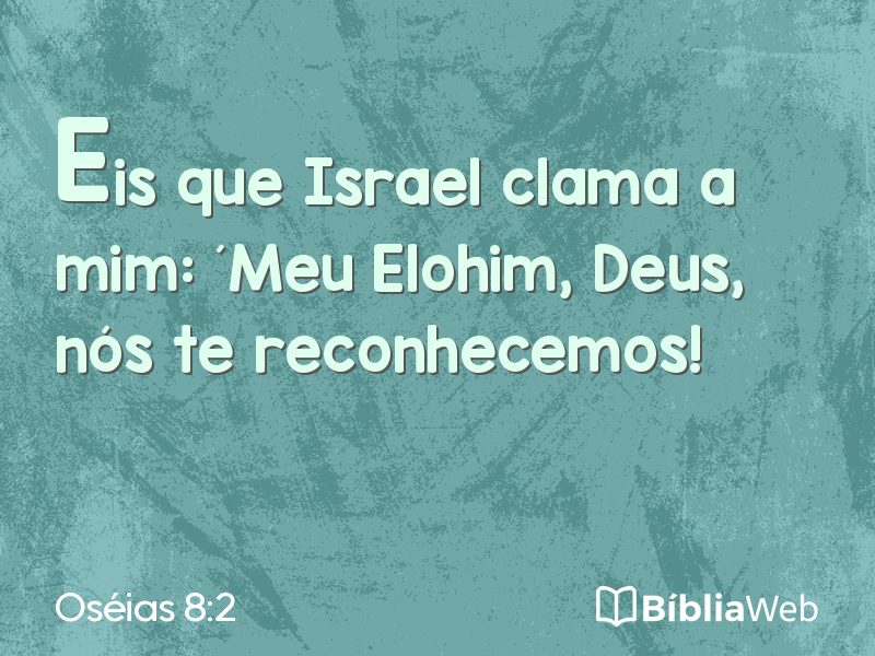 Oséias 8:2 em imagem para compartilhar