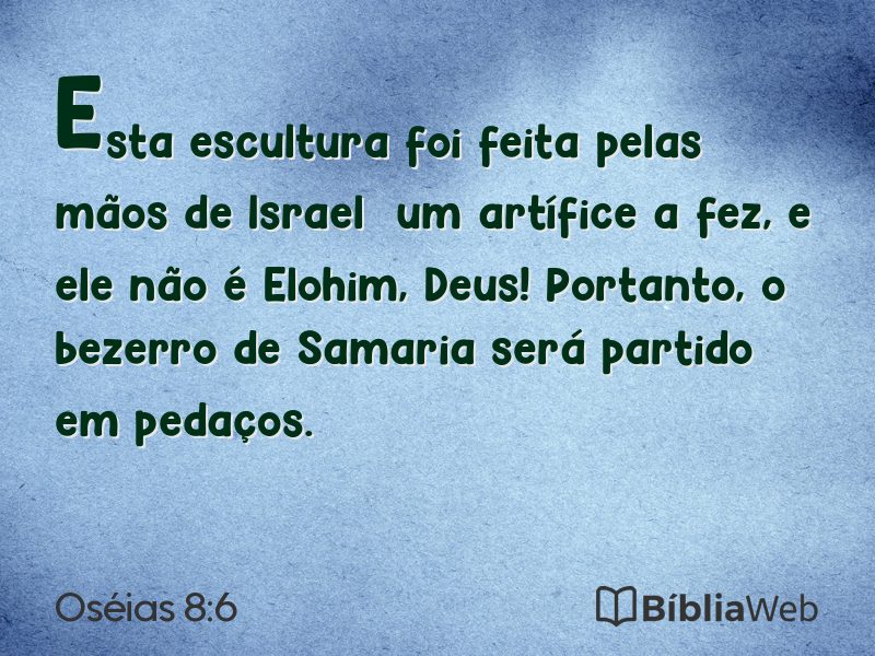 Oséias 8:6 em imagem para compartilhar
