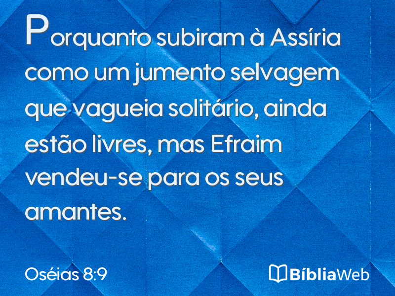 Oséias 8:9 em imagem para compartilhar