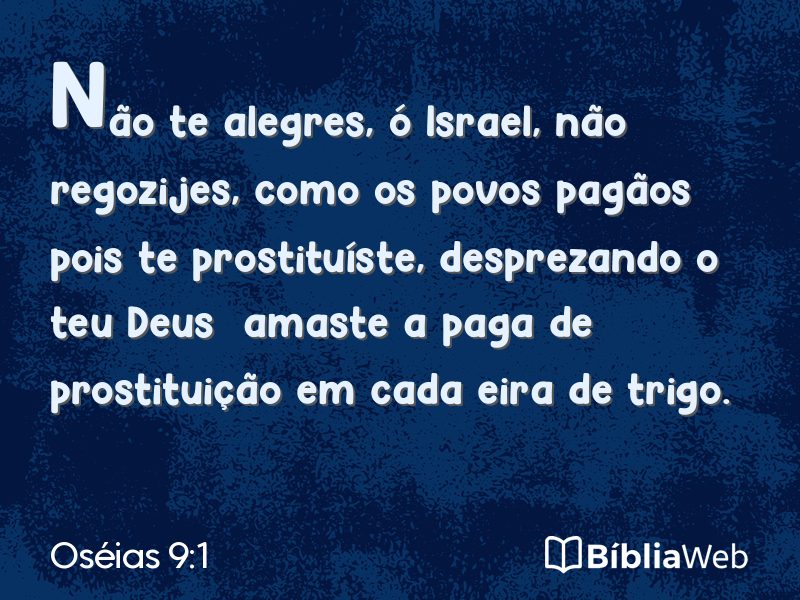 Oséias 9:1 em imagem para compartilhar