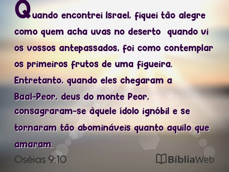 Oséias 9:10 em imagem para compartilhar