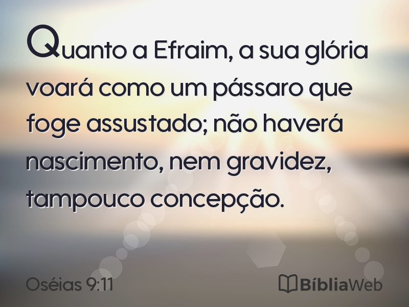 Oséias 9:11 em imagem para compartilhar