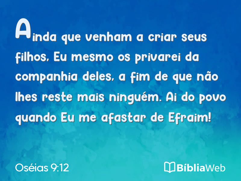 Oséias 9:12 em imagem para compartilhar