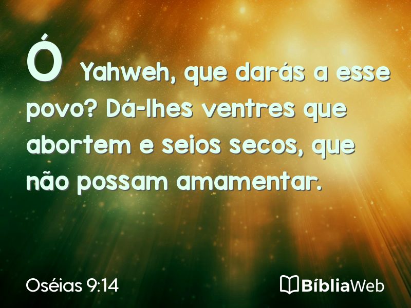 Oséias 9:14 em imagem para compartilhar