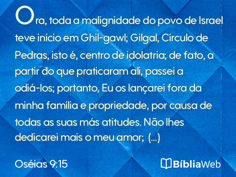 Oséias 9:15 em imagem para compartilhar