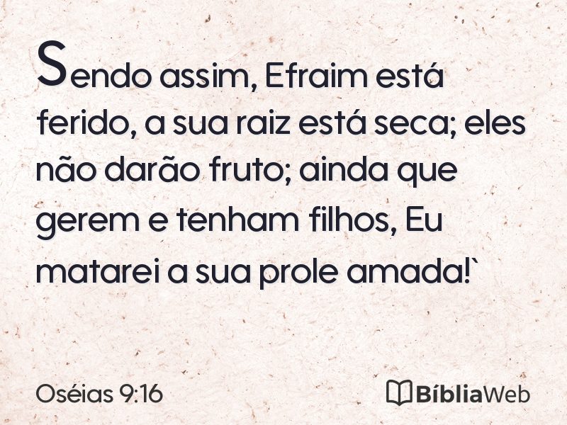 Oséias 9:16 em imagem para compartilhar