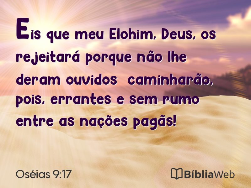 Oséias 9:17 em imagem para compartilhar