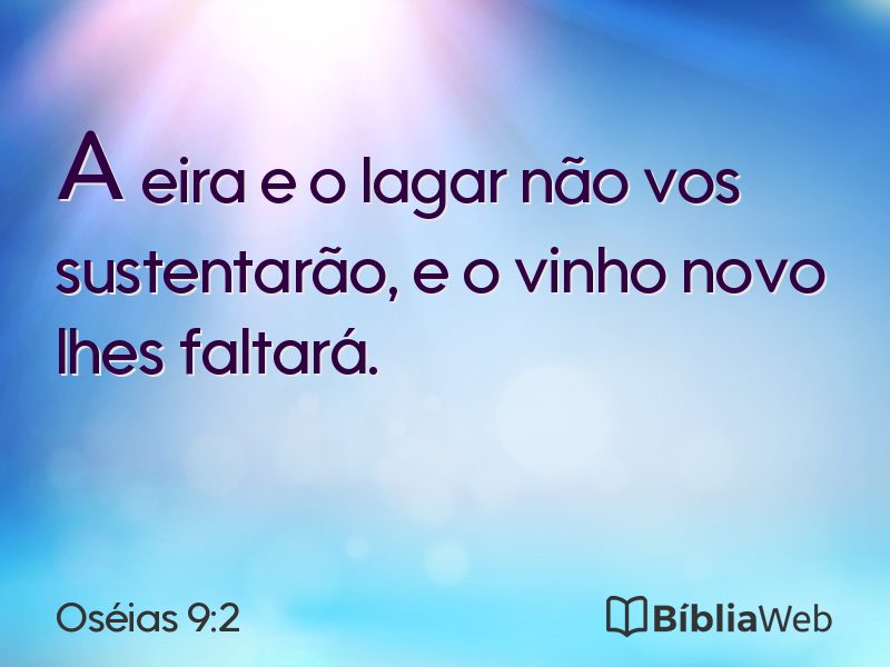 Oséias 9:2 em imagem para compartilhar