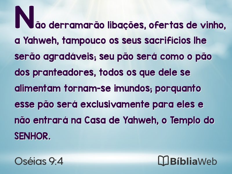 Oséias 9:4 em imagem para compartilhar