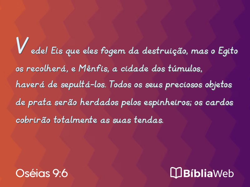 Oséias 9:6 em imagem para compartilhar