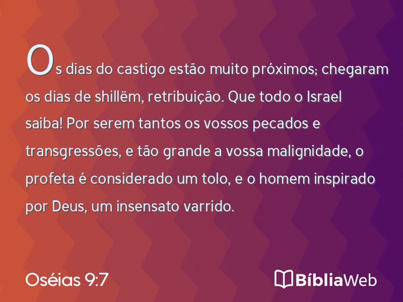 Oséias 9:7 em imagem para compartilhar