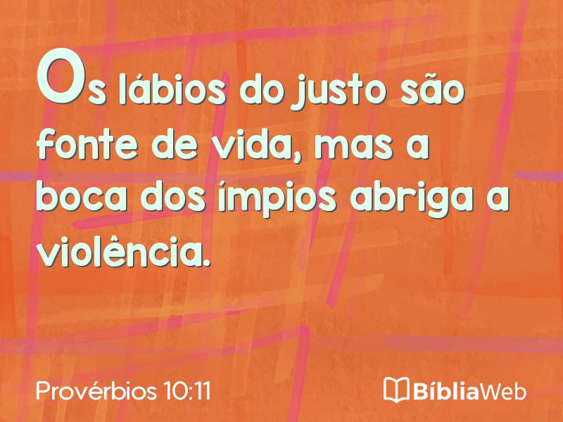 Provérbios 10:11 em imagem para compartilhar