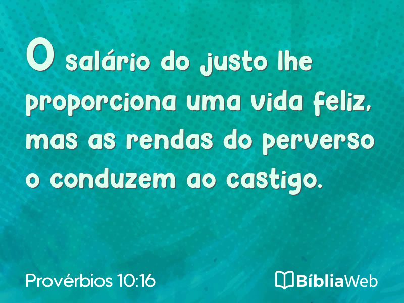 Provérbios 10:16 em imagem para compartilhar