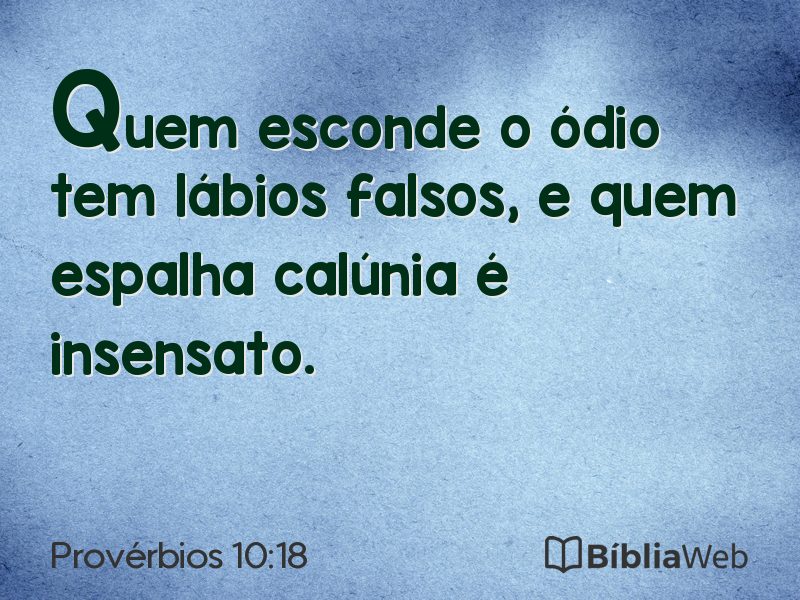Provérbios 10:18 em imagem para compartilhar