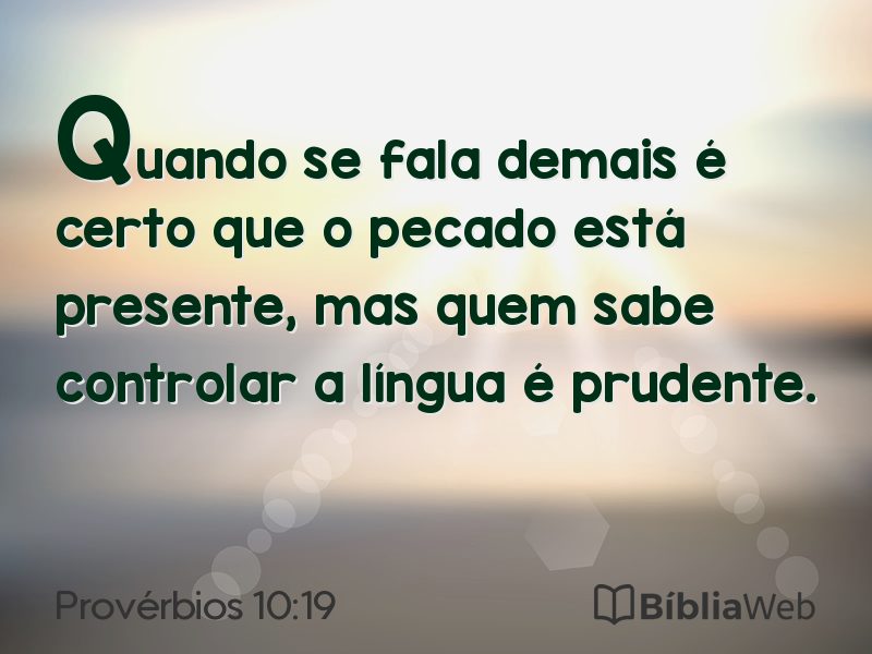 Provérbios 10:19 em imagem para compartilhar