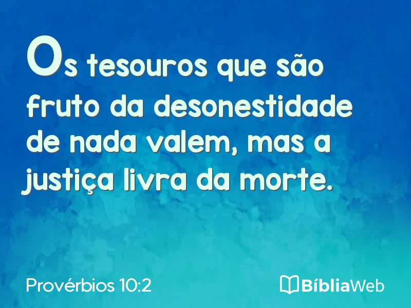 Provérbios 10:2 em imagem para compartilhar