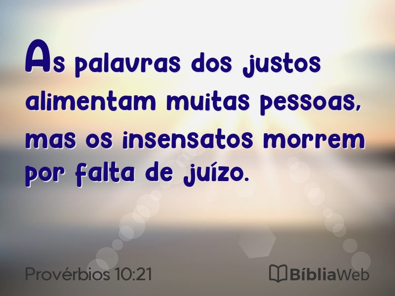 Provérbios 10:21 em imagem para compartilhar