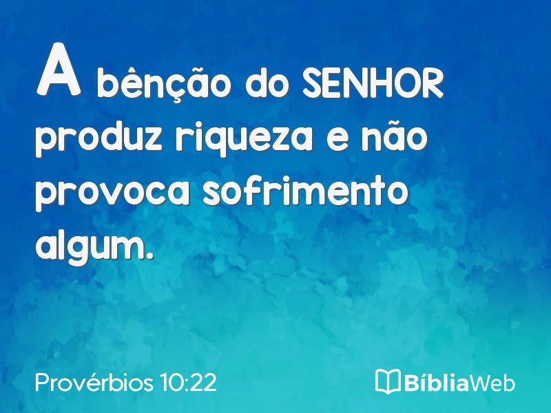 Provérbios 10:22 em imagem para compartilhar