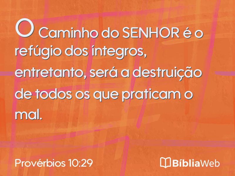 Provérbios 10:29 em imagem para compartilhar