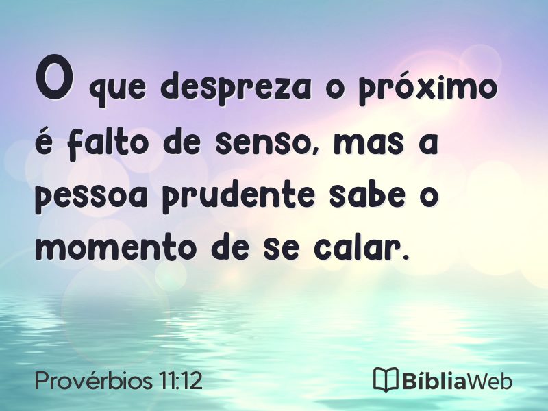 Provérbios 11:12 em imagem para compartilhar