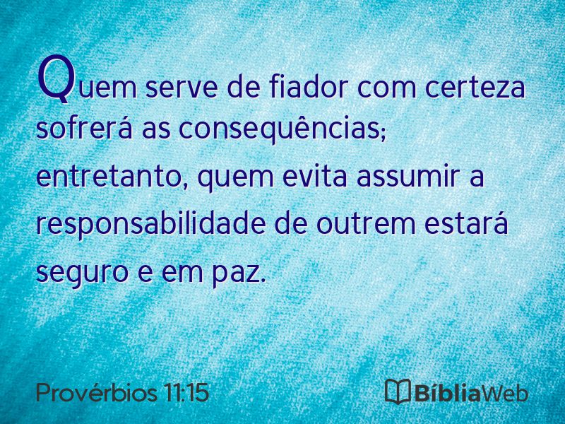 Provérbios 11:15 em imagem para compartilhar