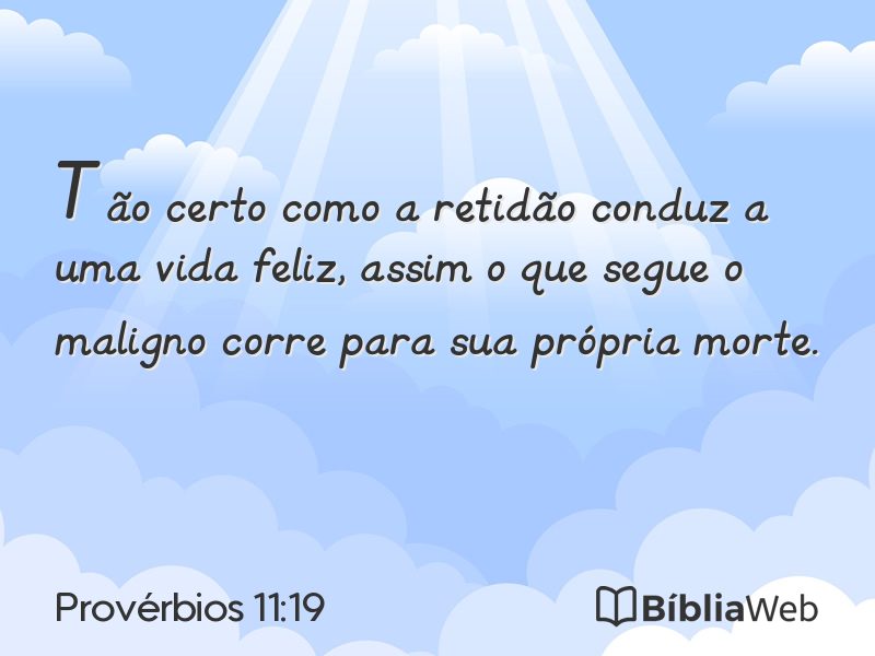 Provérbios 11:19 em imagem para compartilhar