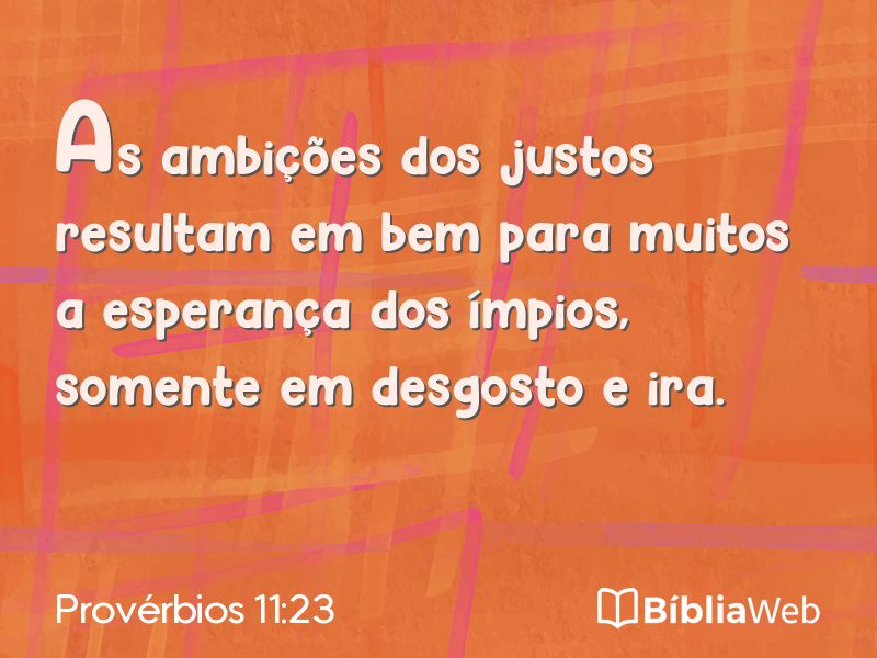 Provérbios 11:23 em imagem para compartilhar