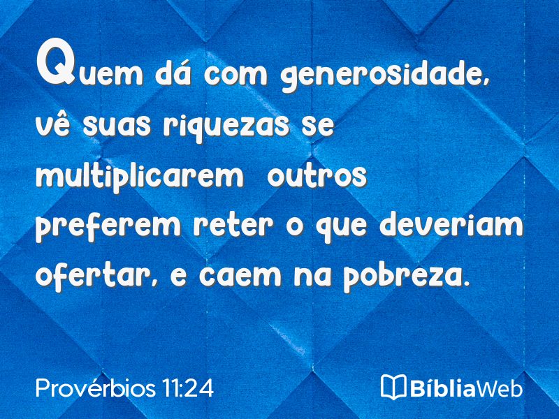 Provérbios 11:24 em imagem para compartilhar