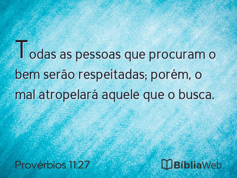 Provérbios 11:27 em imagem para compartilhar