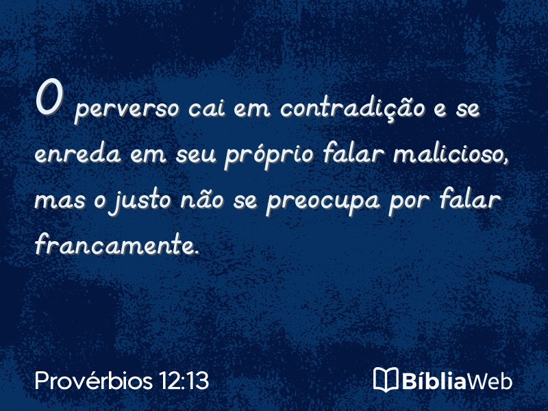 Provérbios 12:13 em imagem para compartilhar