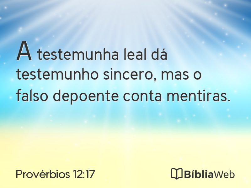 Provérbios 12:17 em imagem para compartilhar