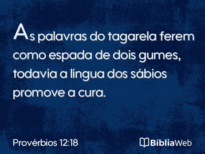Provérbios 12:18 em imagem para compartilhar