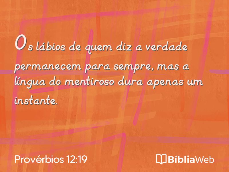 Provérbios 12:19 em imagem para compartilhar