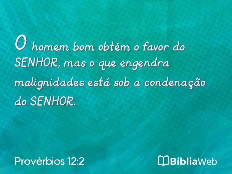 Provérbios 12:2 em imagem para compartilhar