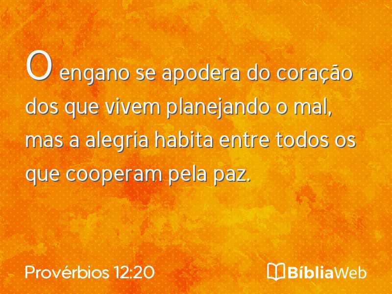 Provérbios 12:20 em imagem para compartilhar