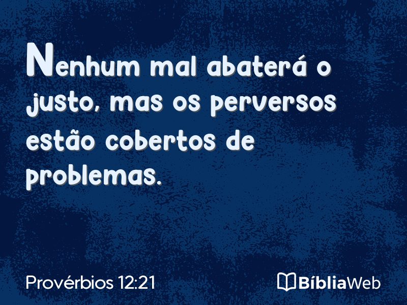 Provérbios 12:21 em imagem para compartilhar