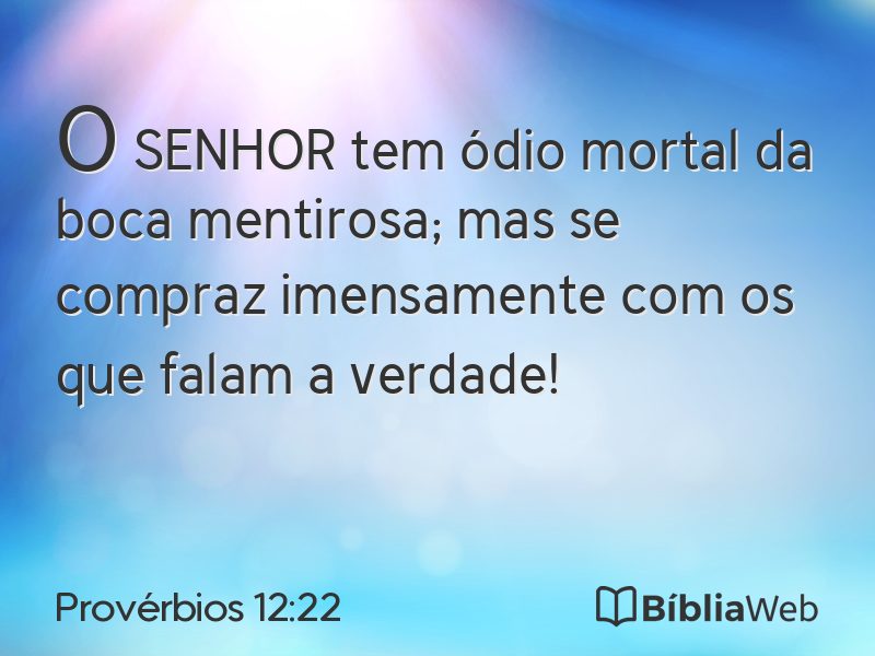 Provérbios 12:22 em imagem para compartilhar