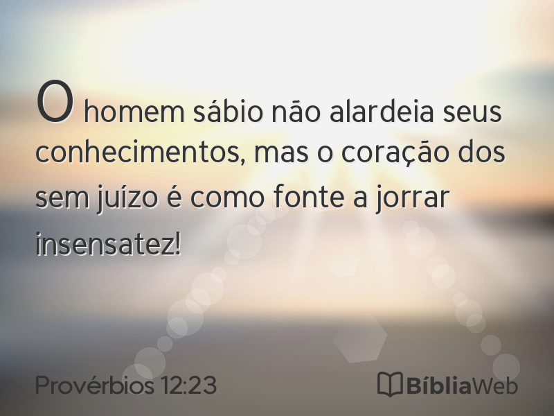 Provérbios 12:23 em imagem para compartilhar