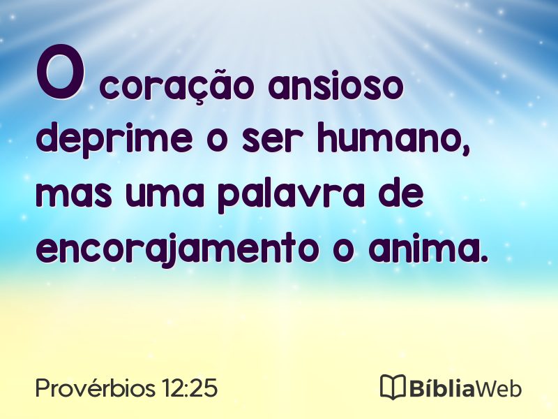 Provérbios 12:25 em imagem para compartilhar